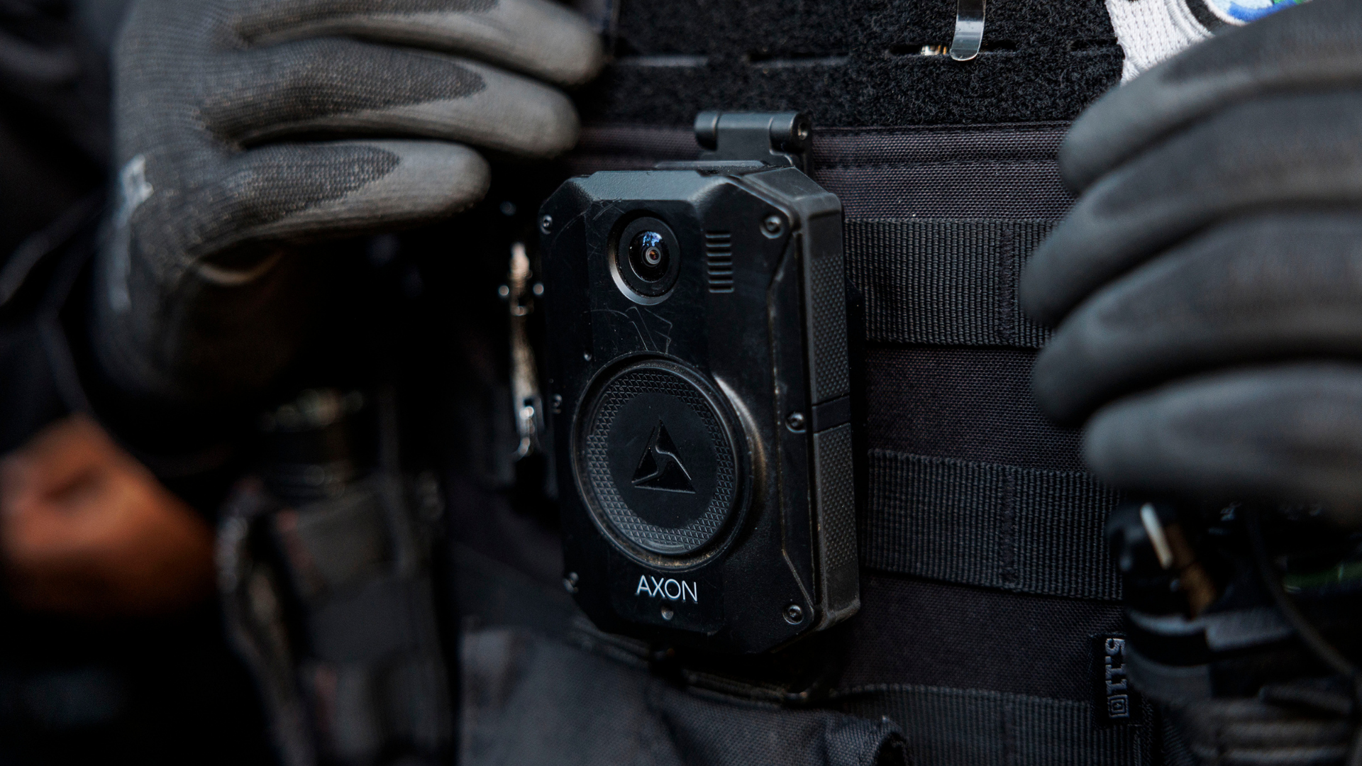 a body cam on a police officer