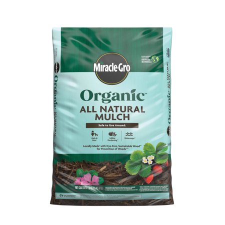 Miracle-Gro Organic All Natural Mulch, Omri Listed, 1.5 Cu. Ft.