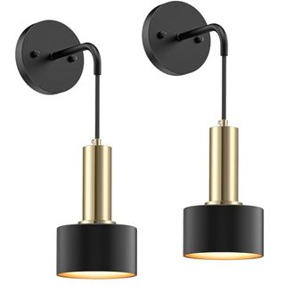 Eclipterra Battery Operated Wall Sconce Set of 2, Dimmable Rgb Wall Sconce With Remote Indoor Battery Powered Wall Lamp Light for Bedroom Living Room