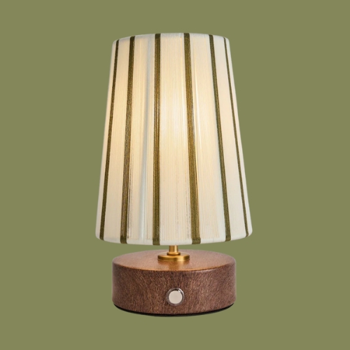 Clarke and Clarke, Clarke and Clarke Green/ecru Isla Rechargeable Wireless Touch Lamp
