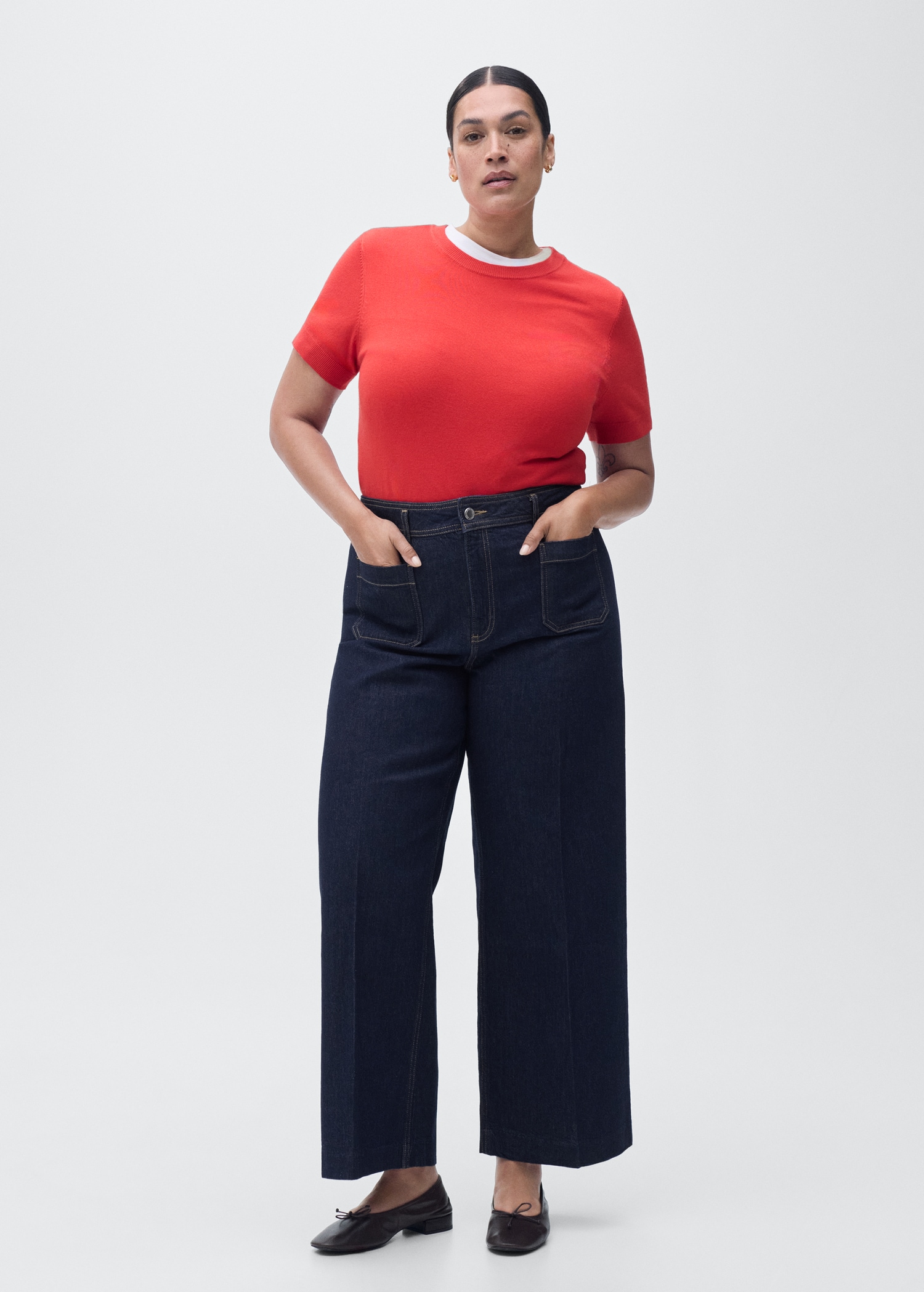 Wide Leg Jeans With Pockets - Women | Mango United Kingdom