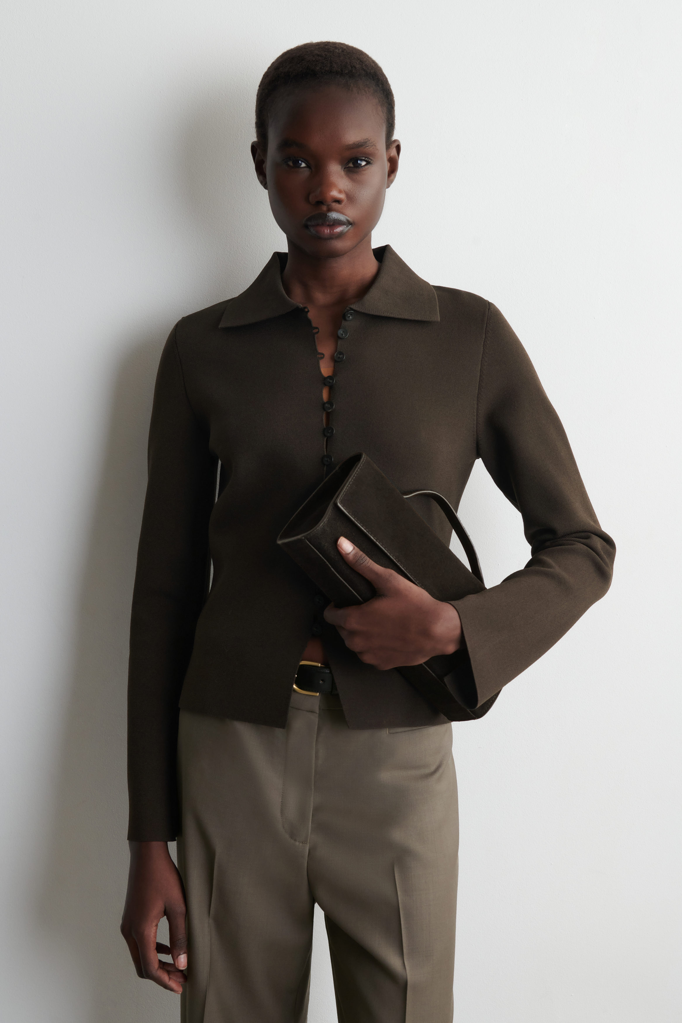 Waisted Milano-Knit Cardigan