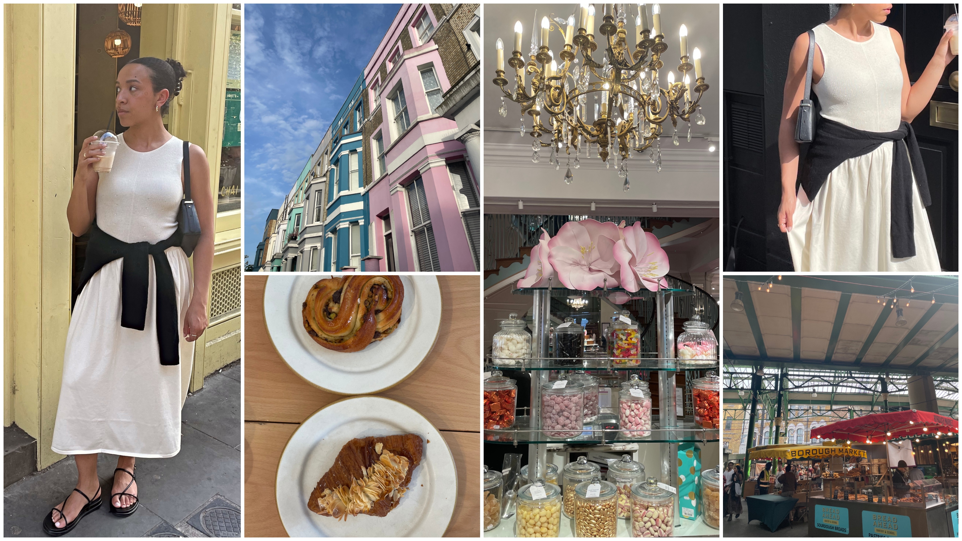 collage of travel photos from London, Lauren Tappan