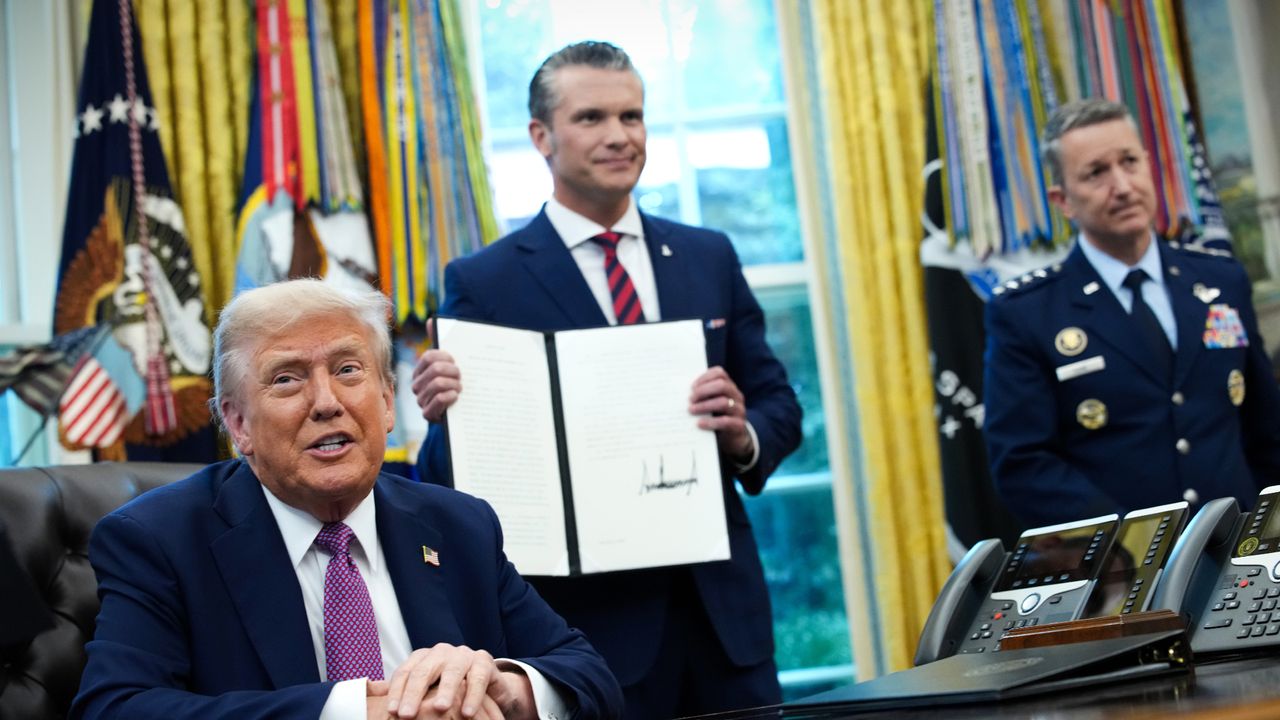 President Donald Trump and Defense Secretary Pete Hegseth