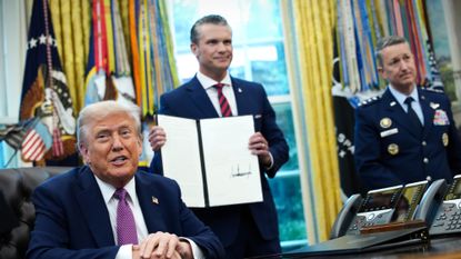 President Donald Trump and Defense Secretary Pete Hegseth