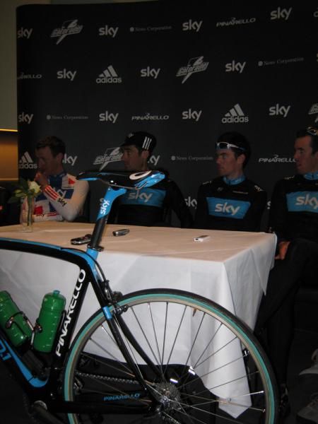 Michael Barry's bike on display