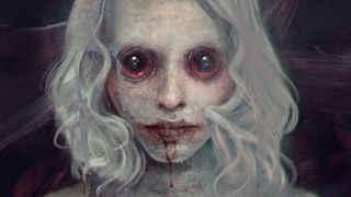 An illustration of a ghostly female figure by one of the best horror artists