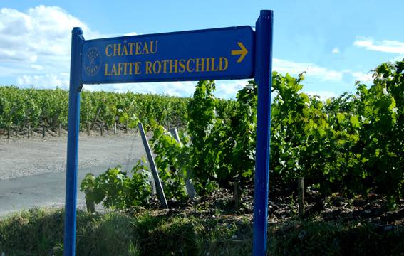 Bordeaux 2011 picture of Chateau Lafite Rothschild sign