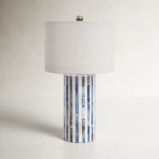 blue and white bone table lamp