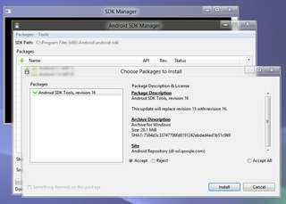 Android SDK manager on Windows 8