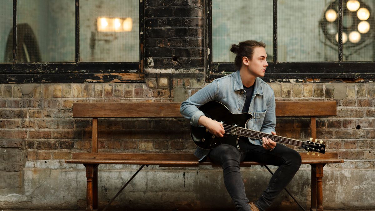 Chris Buck with a Yamaha Revstar electric guitar