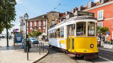 A street care on a street in Lisbon.