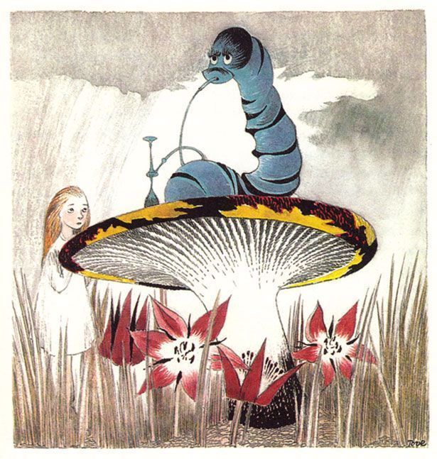 An illustration from Alice in Wonderland.