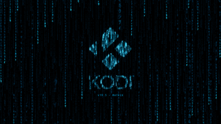 Име на марката на Kodi на технически фон