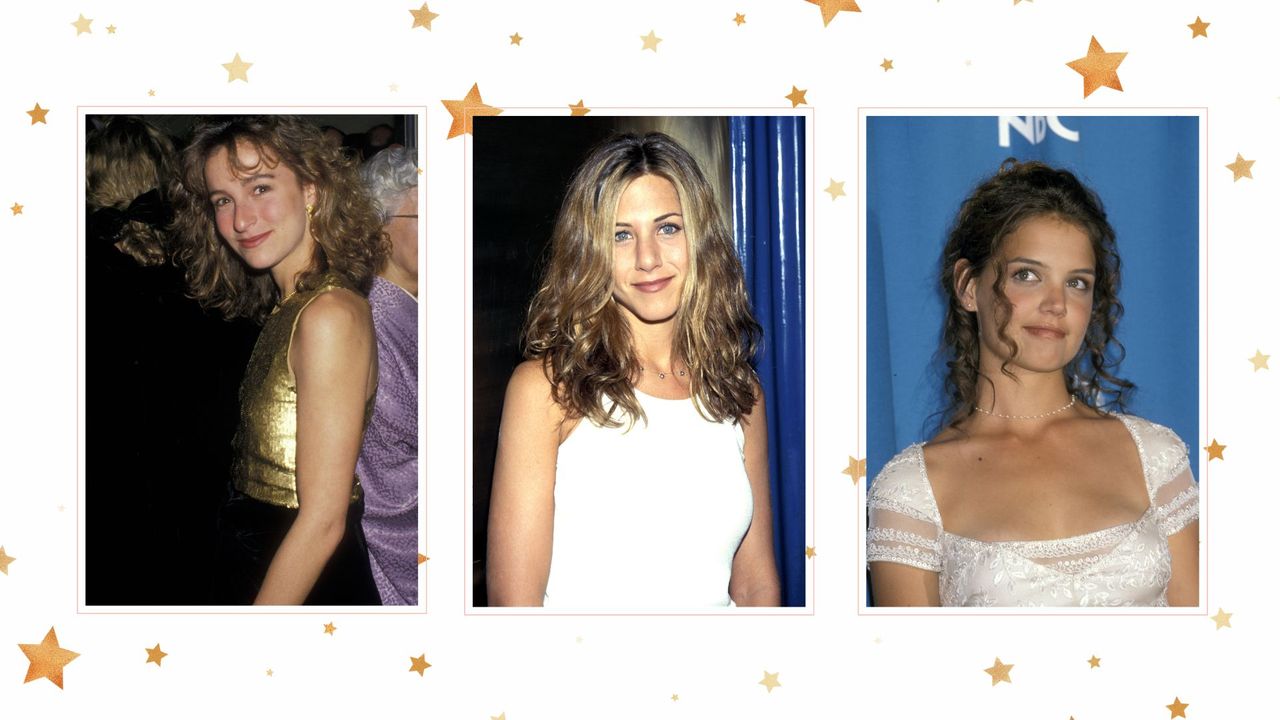 A composite image of Jennifer Grey, Jennifer Aniston and Katie Holmes, three examples of actors who played the &#039;girl next door&#039; perfectly.