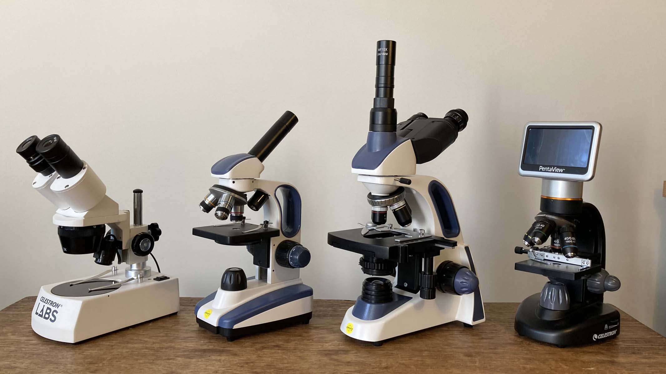 microscopes on a table