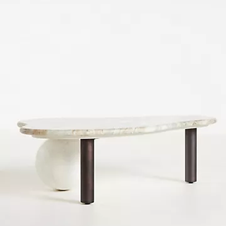 multi-material stone coffee table