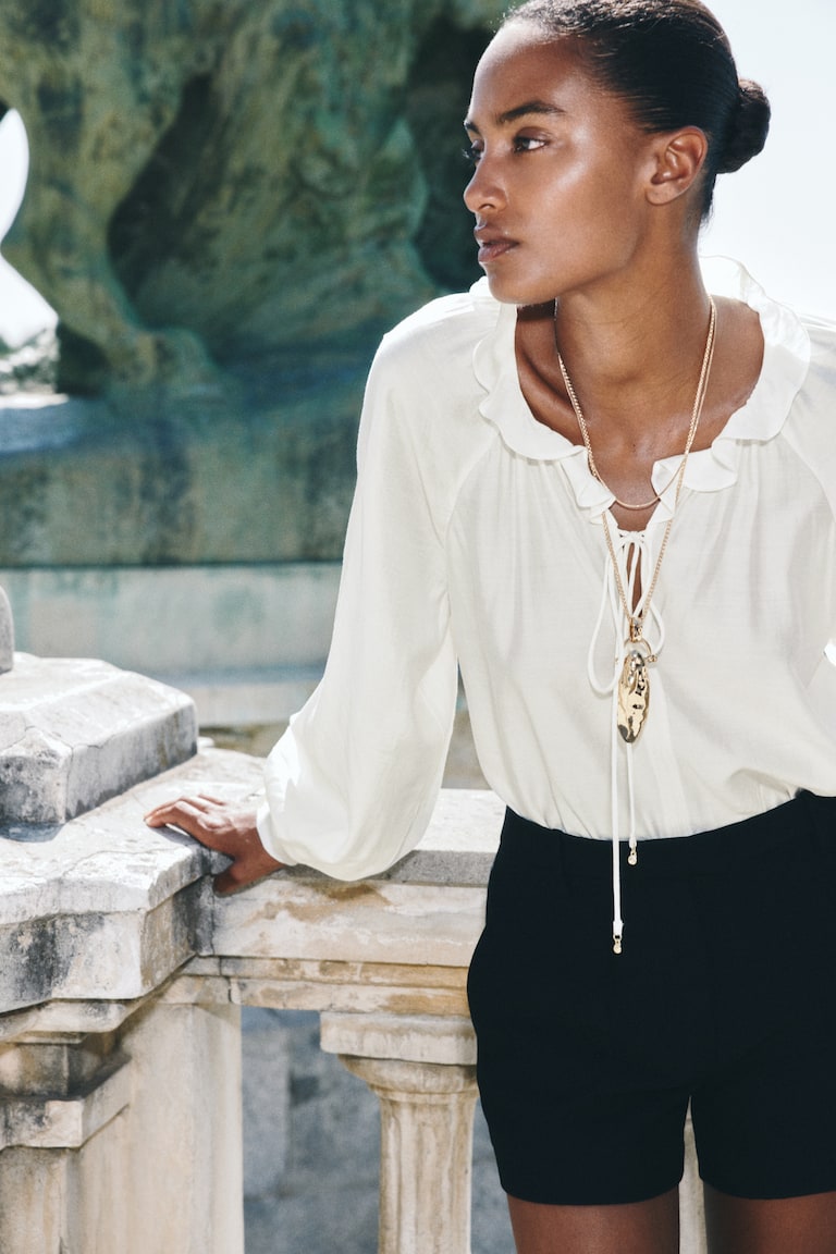 Frill-Collar Blouse