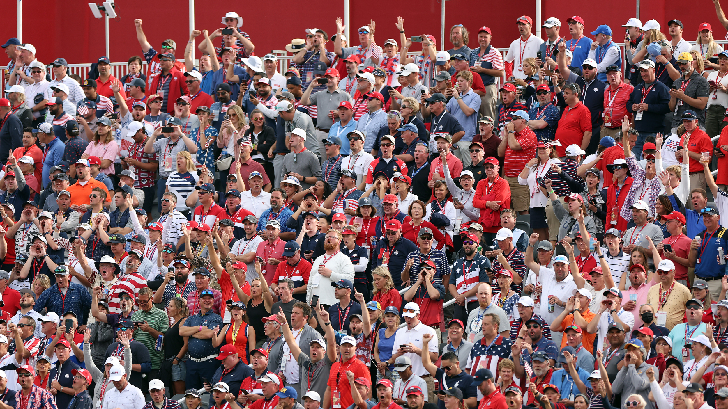 Fans attending the 2021 Ryder Cup 