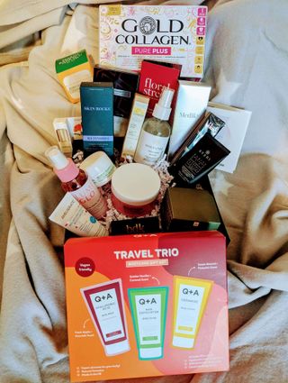 The beauty products that were included in the VIP beauty box at The Beauty Show