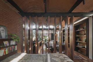 living space at Casa Intermedia by Equipo de Arquitectura