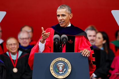 President Obama speaks at the Rutgers 2016 commencement