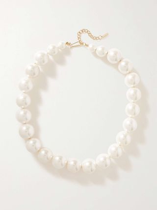 + Net Sustain Gobbled Recycled Gold Vermeil Pearl Necklace