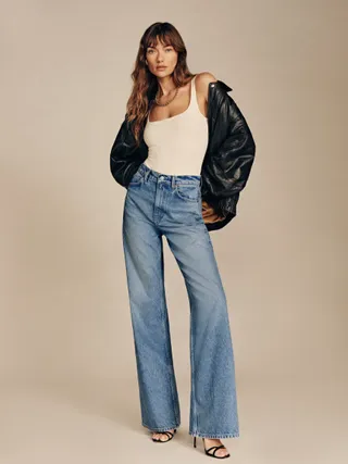 Reformation Cary High Rise Slouchy Wide Leg Jeans