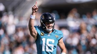 Trevor Lawrence of the Jacksonville Jaguars celebrating a touchdown