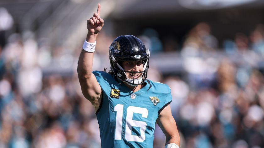 Trevor Lawrence of the Jacksonville Jaguars celebrating a touchdown