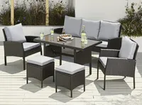 Orlando 6 Piece Garden Dining Sofa Set | Was £379 now £265.30 at Asda