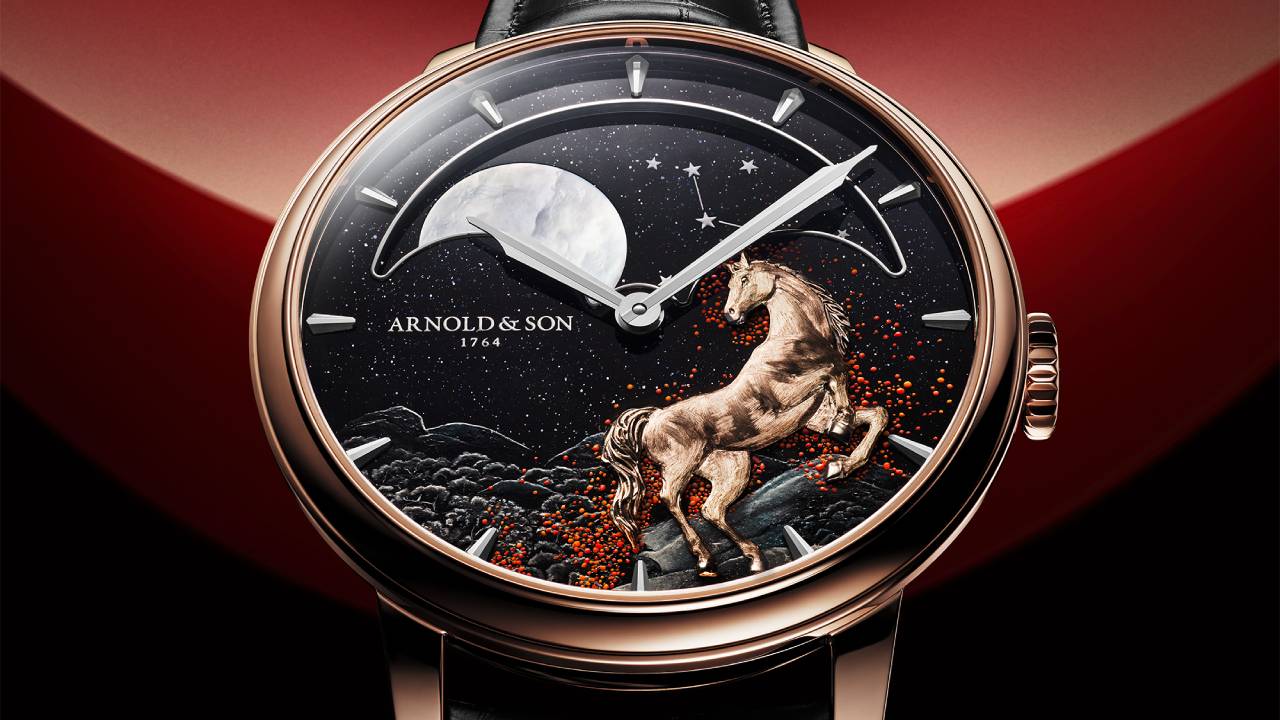 Arnold &amp;amp; Son Perpetual Moon 41.5 Red Gold "Year of the Horse"