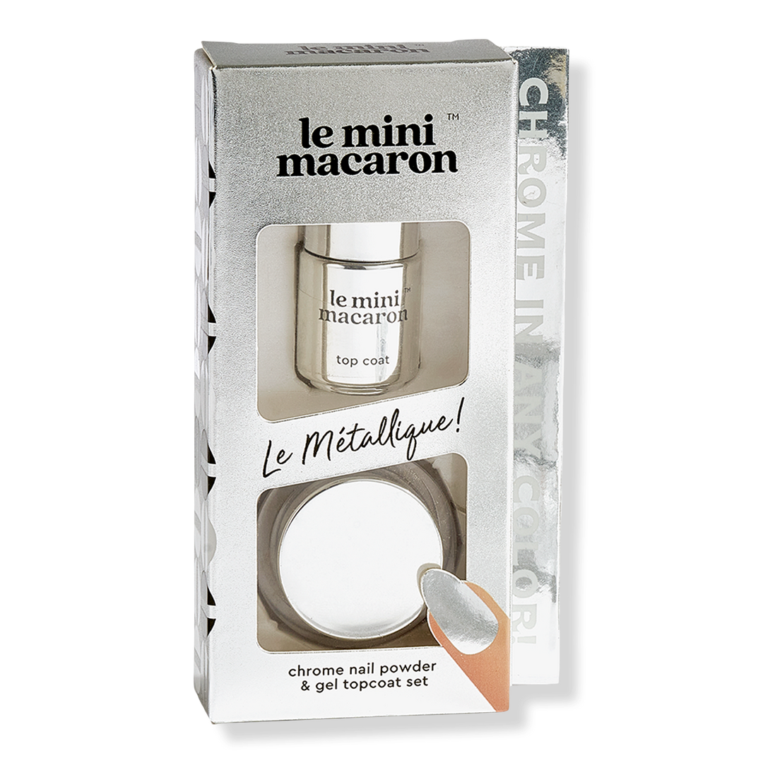 Le Mini Macaron, Le M&amp;eacute;tallique - Chrome Nail Powder &amp;amp; Gel Topcoat Set