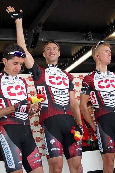 Jens Voigt is presented to the crowds in Olten.