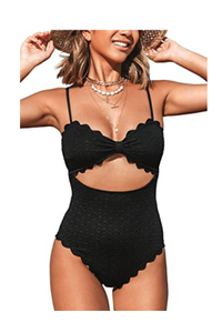 CUPSHE Women's One Piece Swimsuit Sexy Black Cutout Scallop Trim Bathing Suit $45 $33 at Amazon
If you're not afraid of showing a little skin, opt for a one-piece with a cute cut-out. And if you're going for a vintage beach vibe, the scallop trim makes this one-piece look straight out of the 1950s. 