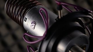 Close up of the Aston Microphones Spirit condenser microphone