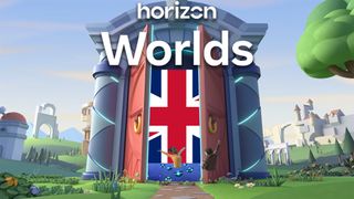UK flag behind the doors in Horizon Worlds