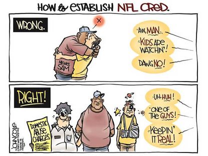 Editorial cartoon NFL Michael Sam