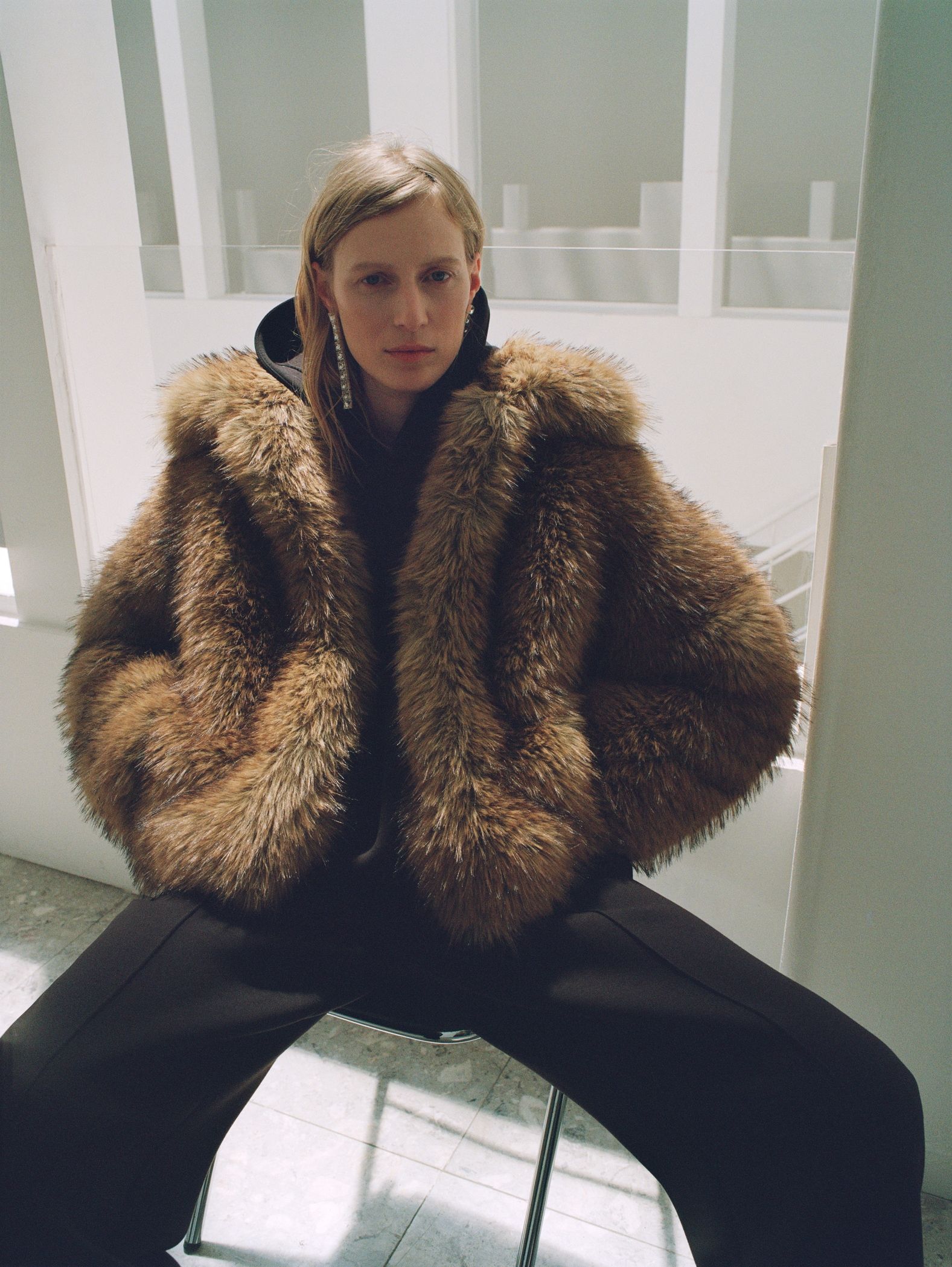 Faux-Fur Jacket With Lapels - Women | Mango Usa