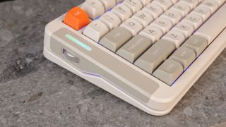 A retro-looking McHose X75 V2 wireless mechanical keyboard