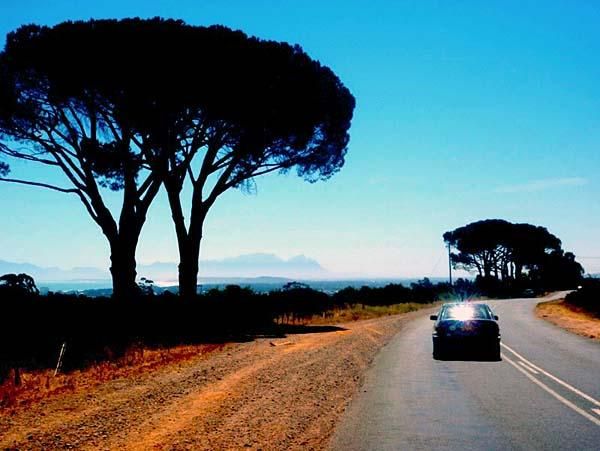 A view toward Capetown, South Africa.
