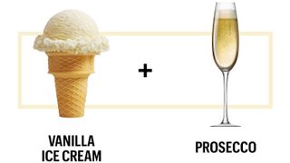 Vanilla Ice Cream + Prosecco