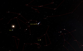 a comet in the leo constellation