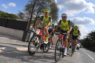 NICE FRANCE AUGUST 28 Edward Theuns of Belgium, Richie Porte of Australia, Bauke Mollema of The Netherlands Niklas Eg of Denmark and Team Trek-Segafredo during the 107th Tour de France 2020 Team Trek Segafredo Training TDF2020 LeTour on August 28 2020 in Nice France Photo by Tim de WaeleGetty Images