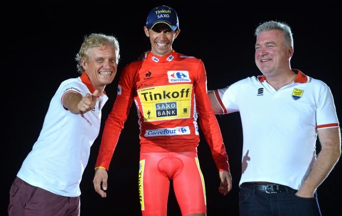Team owner Oleg Tinkov was very happy with Alberto Contador's win as was Saxo Bank owner Lars Seier