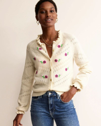 Floral Embroidered Cardigan: was £130now £78 with code T4R4 | Boden