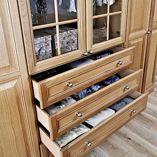 wardrobe with drawers and big cabinets