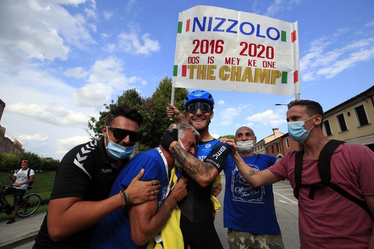 National Championship Italy 2020 - Men Road - Bassano del Grappa - Cittadella 253,8 km - 23/08/2020 - Giacomo Nizzolo (ITA - NTT Pro Cycling) - Davide Ballerini (ITA - Deceuninck - Quick Step) - photo Luca Bettini/BettiniPhoto&Acirc;&copy;2020