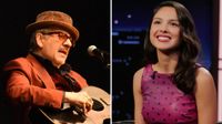Elvis Costello and Olivia Rodrigo composite image