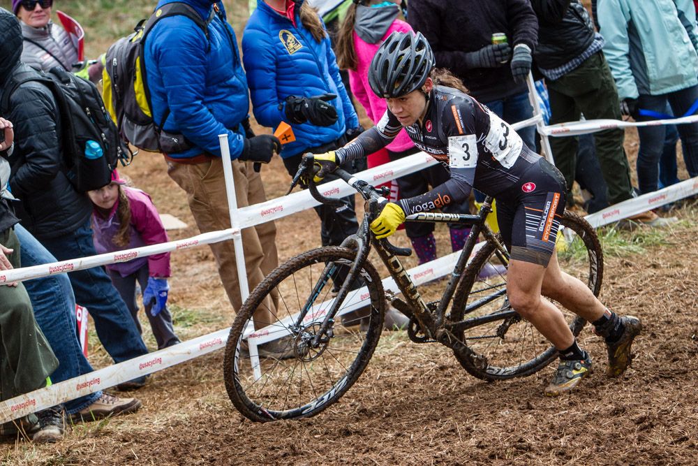 Crystal Anthony (Boulder Cycle Sport) hits the big climb